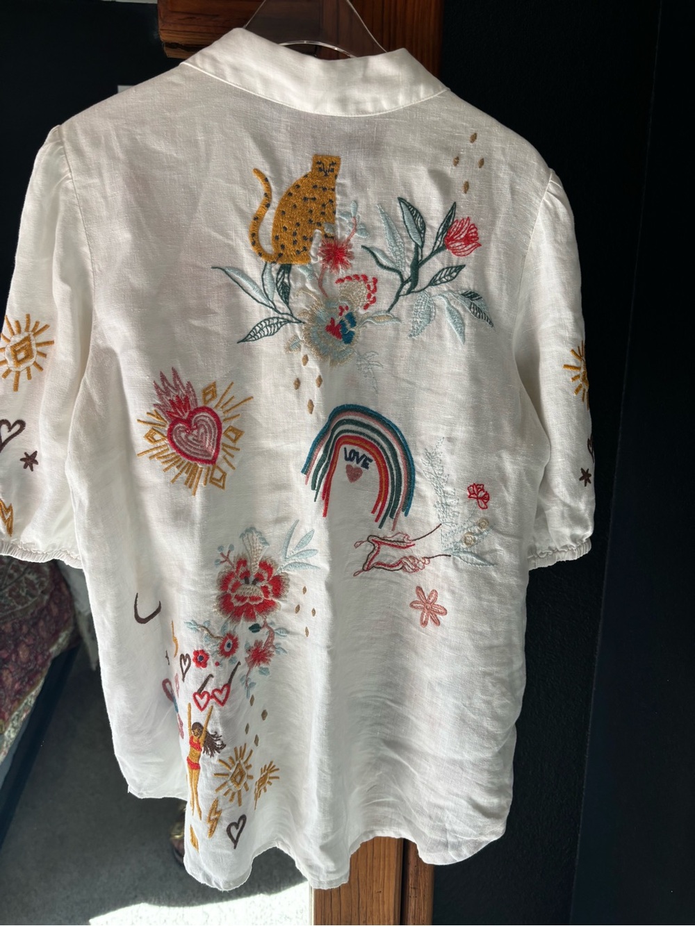 Beautiful Johnny Was Ruth Lisbon Tiger Blouse in size Small - Picture 8 of 11